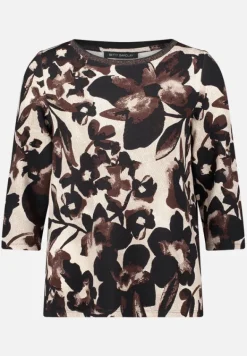 Betty Barclay Shirts*Sweatshirt mit Rippenstruktur Beige/Braun