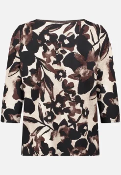 Betty Barclay Shirts*Sweatshirt mit Rippenstruktur Beige/Braun