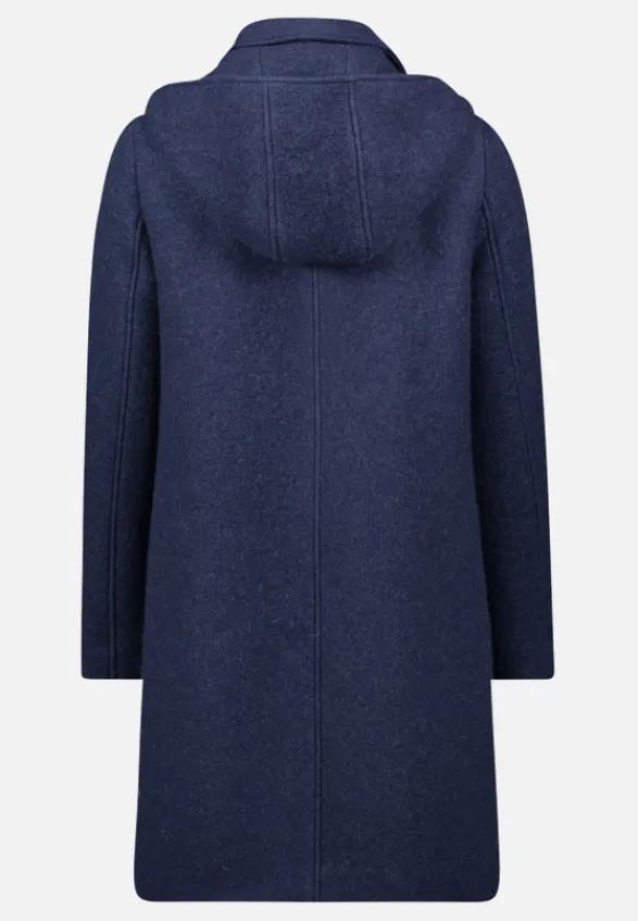 Betty Barclay Mäntel*Wollmantel mit abnehmbarer Kapuze Dark Blue Melange