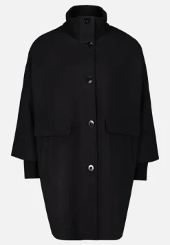 Betty Barclay Mäntel*Wollmantel mit Strickdetails Schwarz