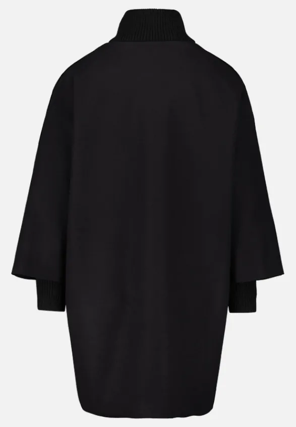Betty Barclay Mäntel*Wollmantel mit Strickdetails Schwarz